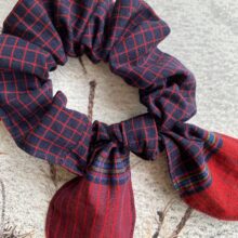 Scrunchies lavet ud af Fanø klude (tørklæde)